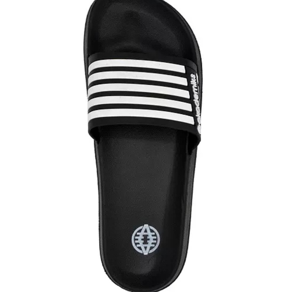 NEW Men's Akademiks Striped Logo Black Slide Slippers 11 - Picture 4 of 14